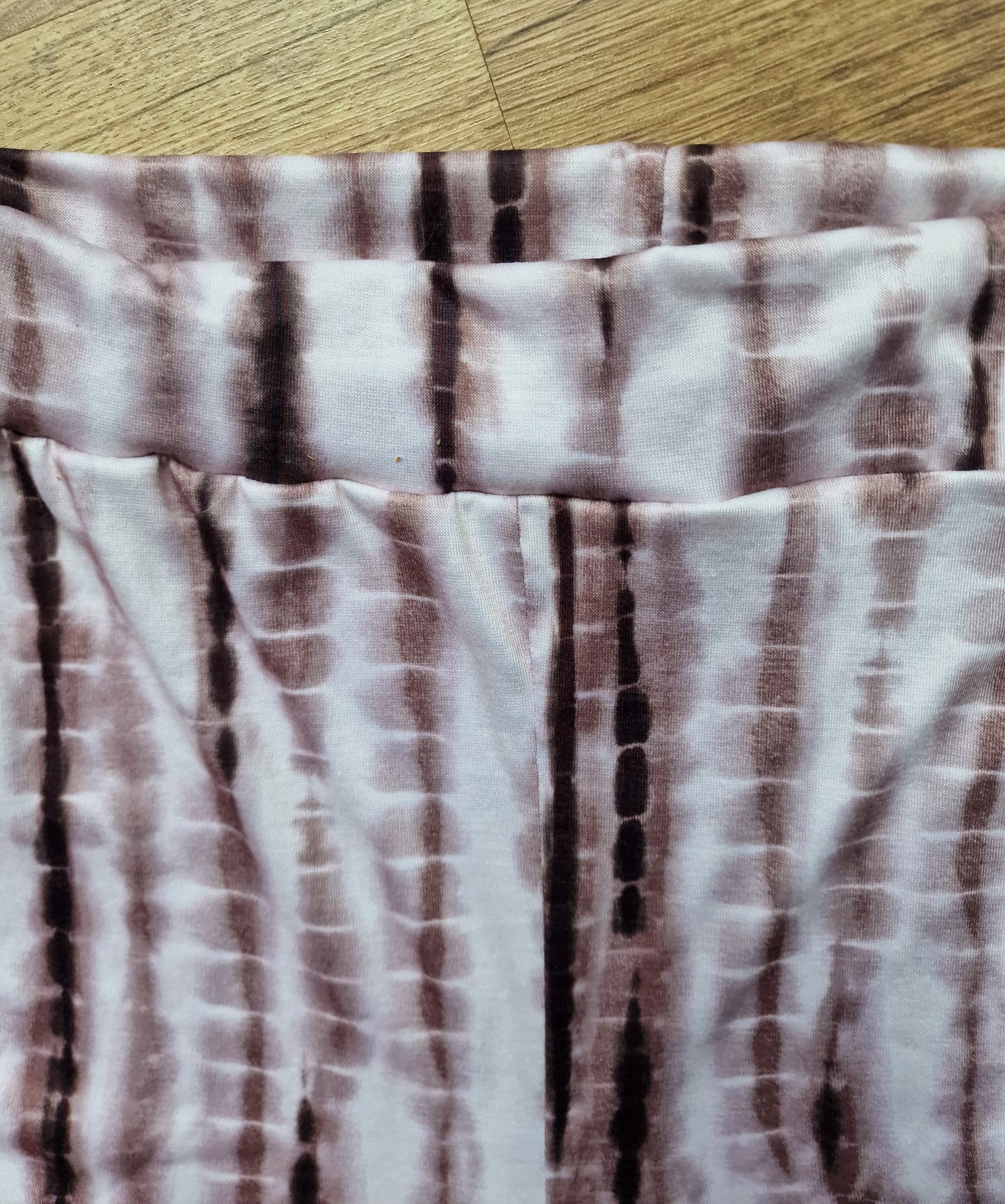 Tie dye brown flared bell bottom pants size uk 8-10