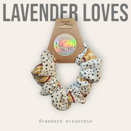 Jumbo and standard scrunchies - Boho rainbows