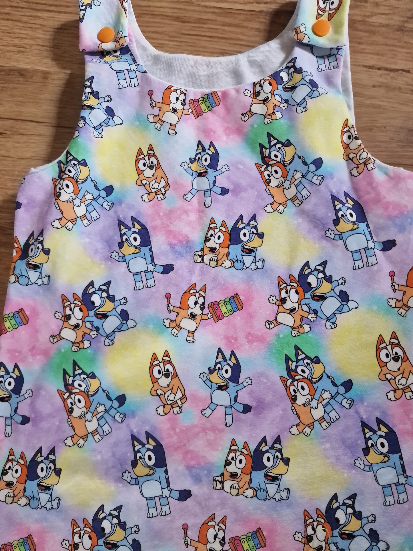 Blue dog 3-4 years rainbow Romper