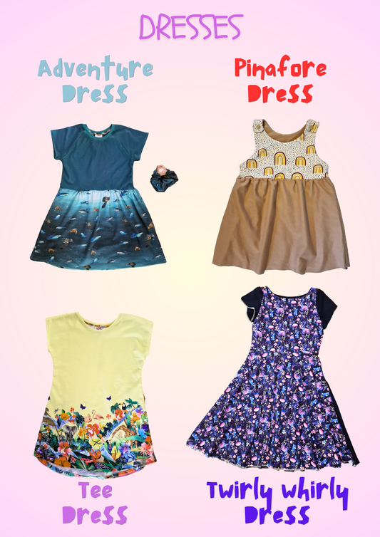 DRESSES newborn - 13 years *limited instock fabric*