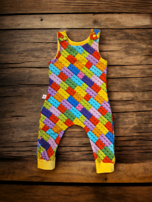 Building brick romper 6-12 months