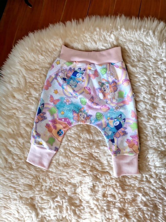 12-18 month blue dog harem pants