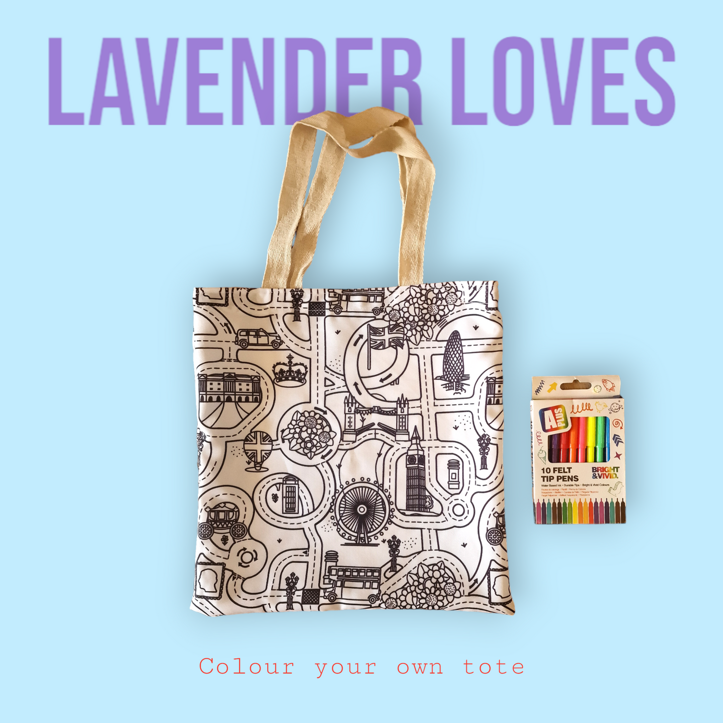 Colour your own tote bag sale