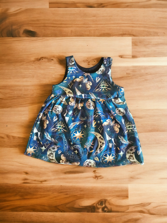 Witchy vibes pinafore dress 12-18 months