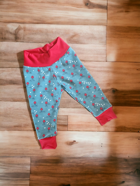 3-6 months mushroom leggings