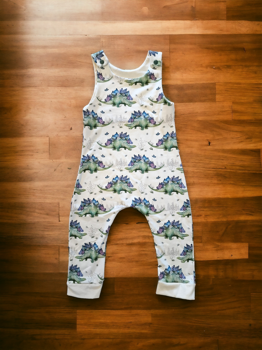 1-2 years White Dinosaur romper