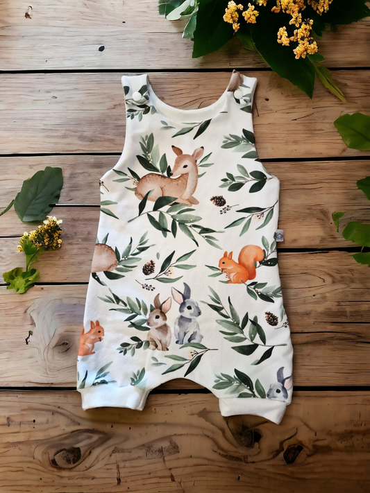 3-6 months short deer romper