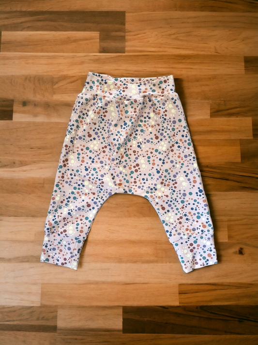 12-18 month harem pants - pink polka dots