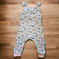 6-12 months - blue rainbow Romper