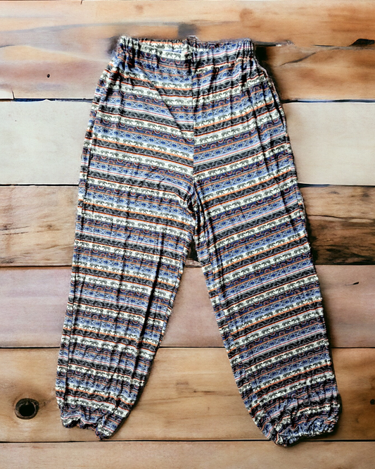 Boho tiger harem pants - size 10