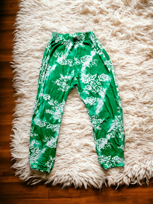 Tie dye green harem pants age 10-12 years