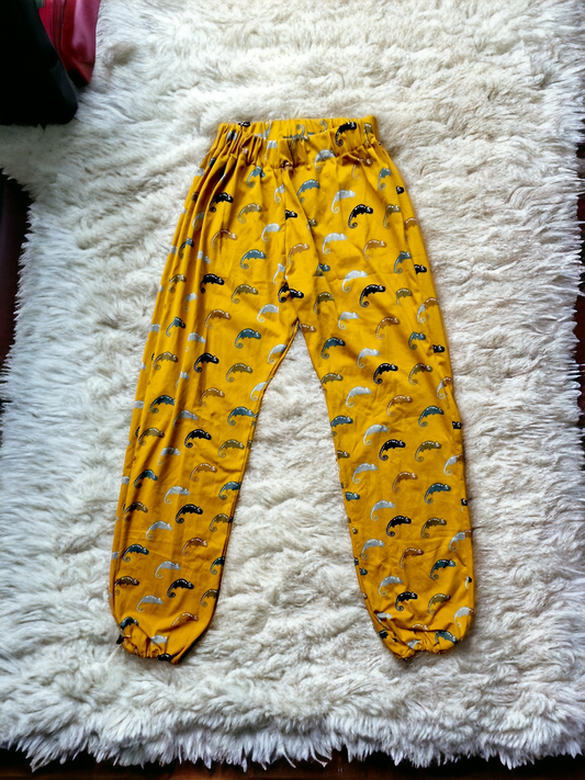 Mustard chameleon harem pants - 12-13 years