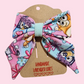 hair Bows - Blue dog