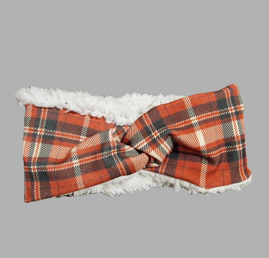 Adult Ear warmer / headbands - Simple Tartan