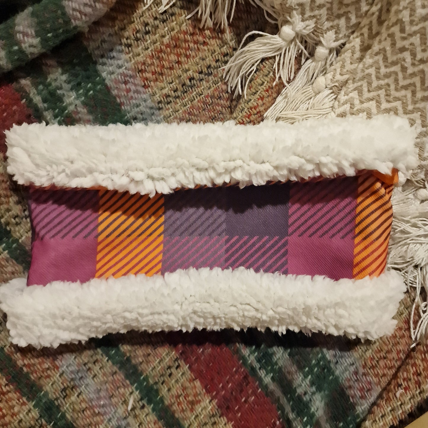 Adult snood - autumnal tartan