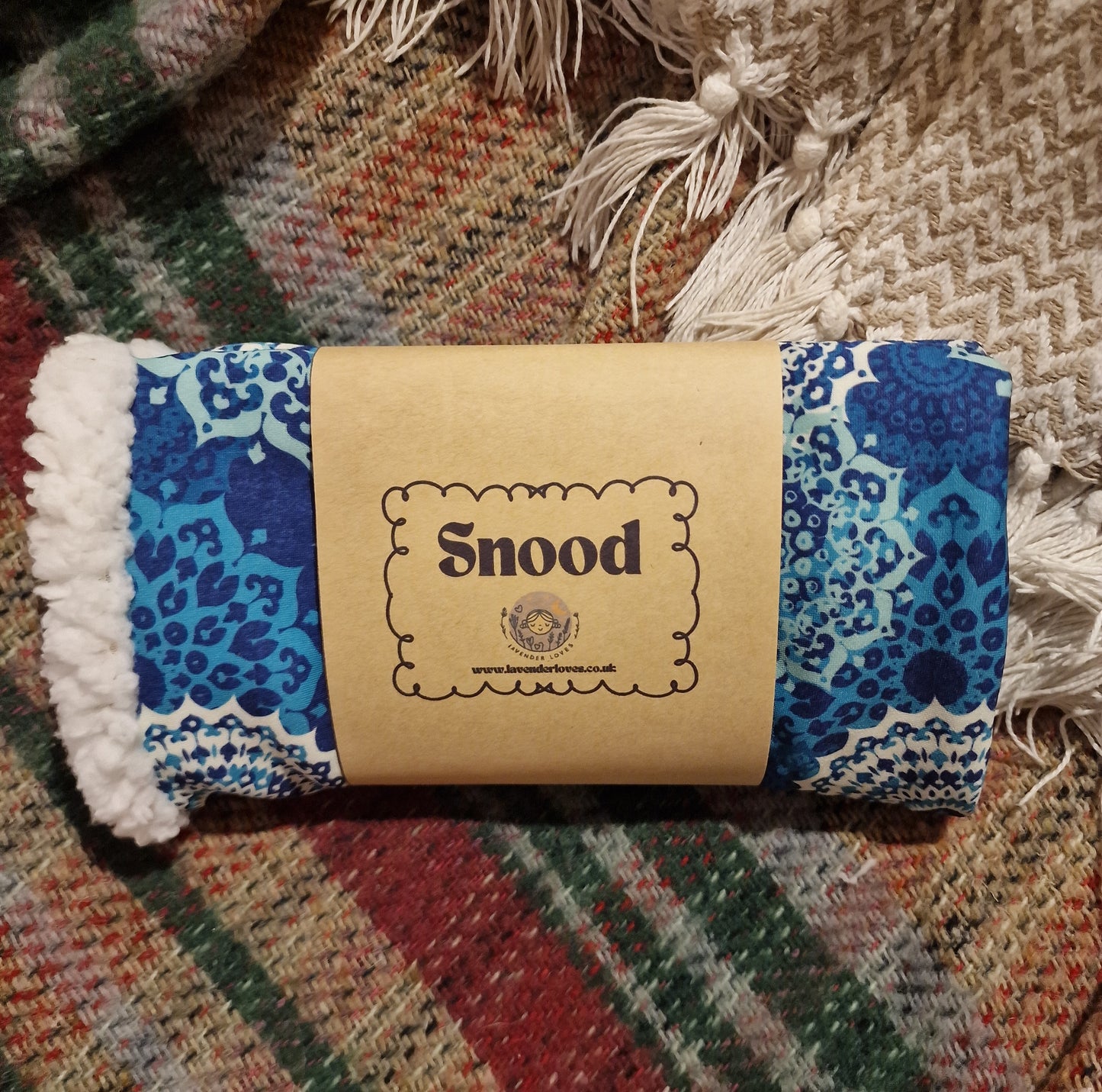 Adult snood - blue Boho