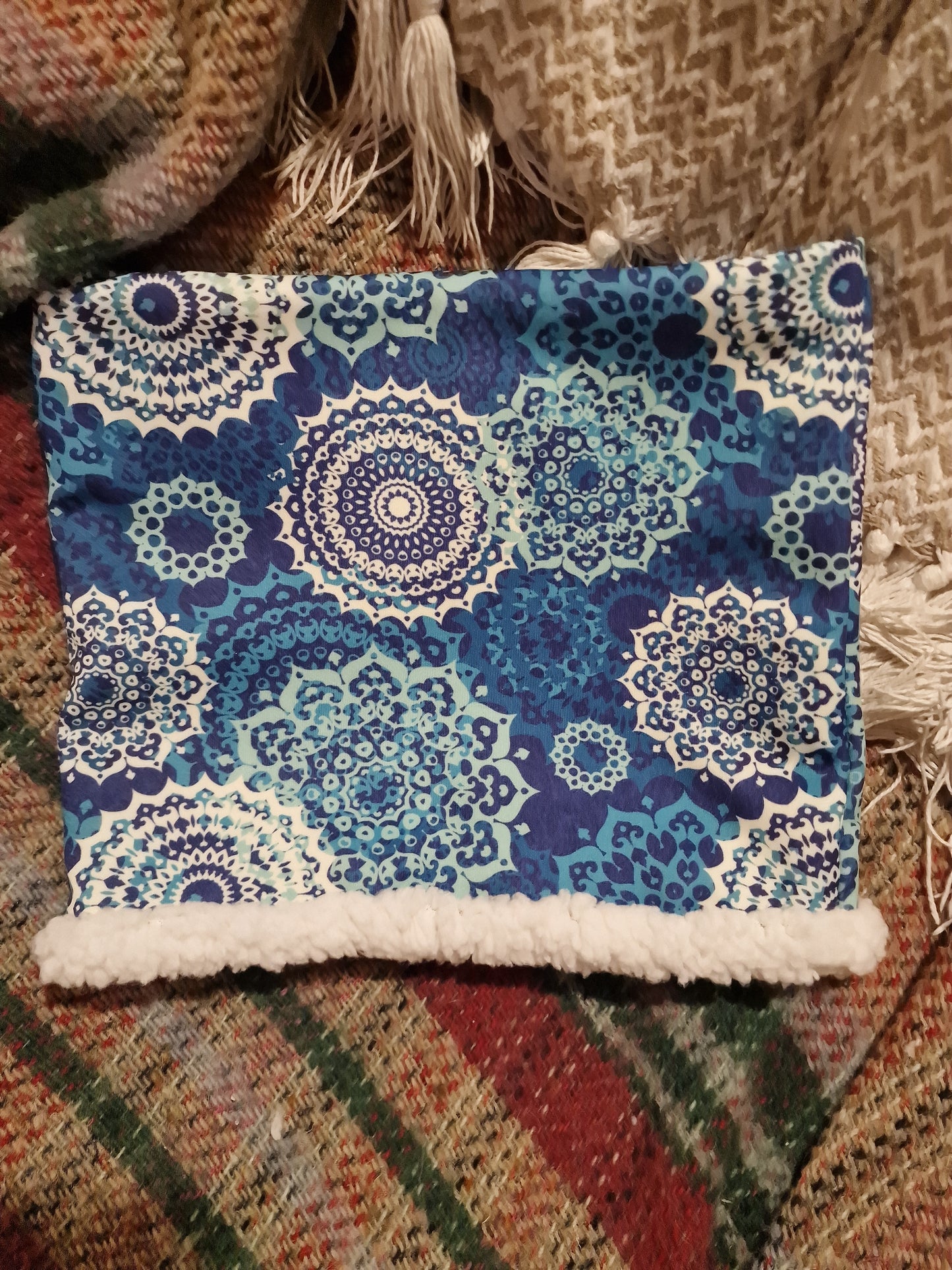 Adult snood - blue Boho